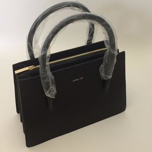 Angela Roi Black Eleanor Satchel Handbag